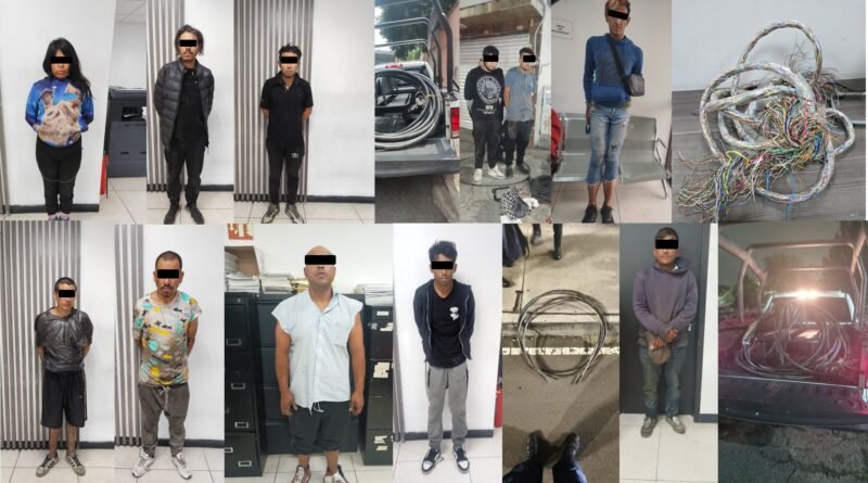 Sigue el robo de cable, atrapan a 15 personas en diferentes zonas de la Ciudad