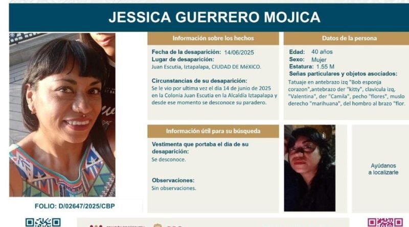 Buscan a Jessica por cielo mar y tierra
