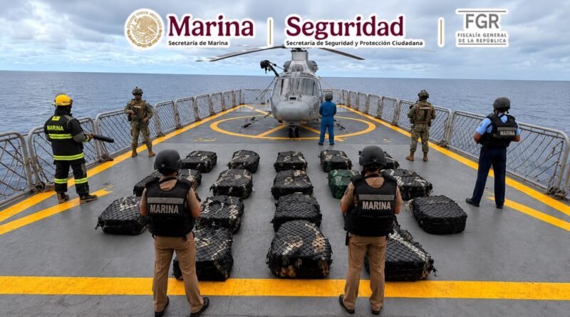 Asegura Marina más de 800 kilos de cocaína